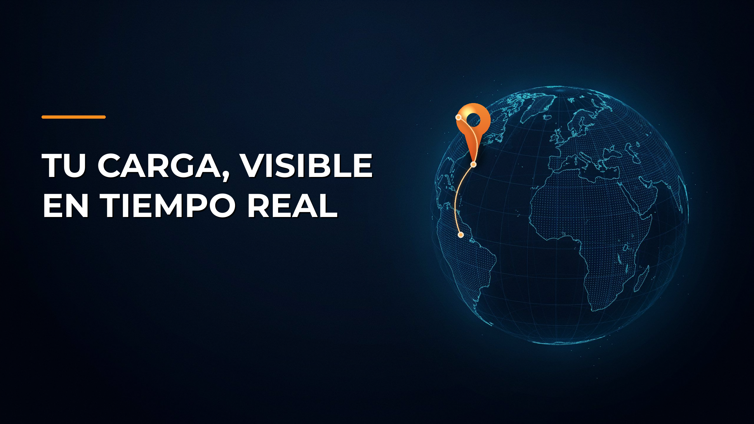Globo terraqueo digital con rutas de carga en tiempo real